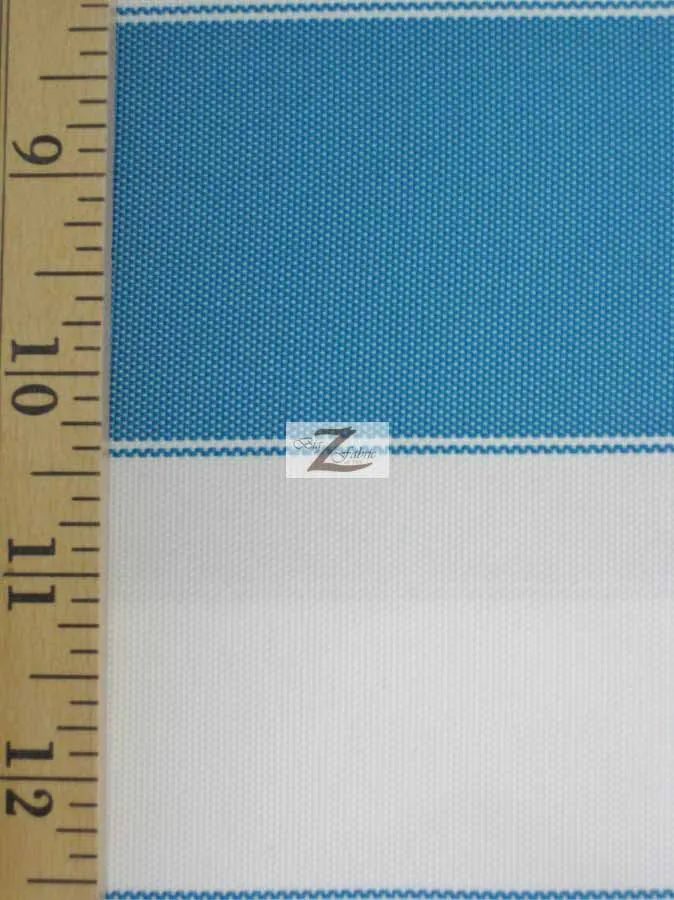 2 Tone Stripe Deck Canvas Outdoor Waterproof Fabric / Yellow/White / Sold By The Yard Closeout!!!