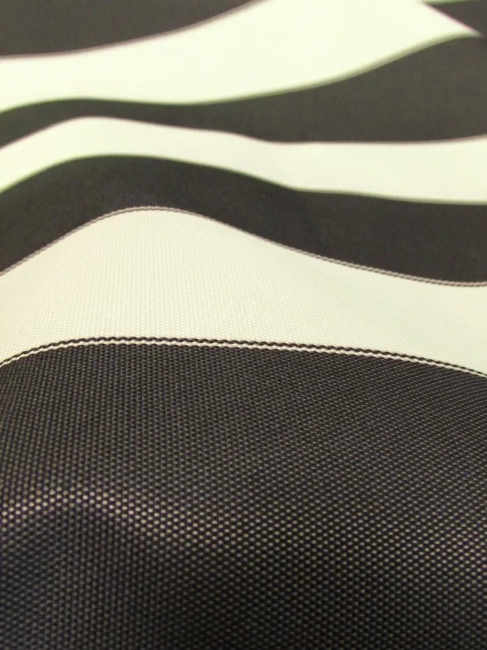 2 Tone Stripe Deck Canvas Outdoor Waterproof Fabric / Yellow/White / Sold By The Yard Closeout!!!