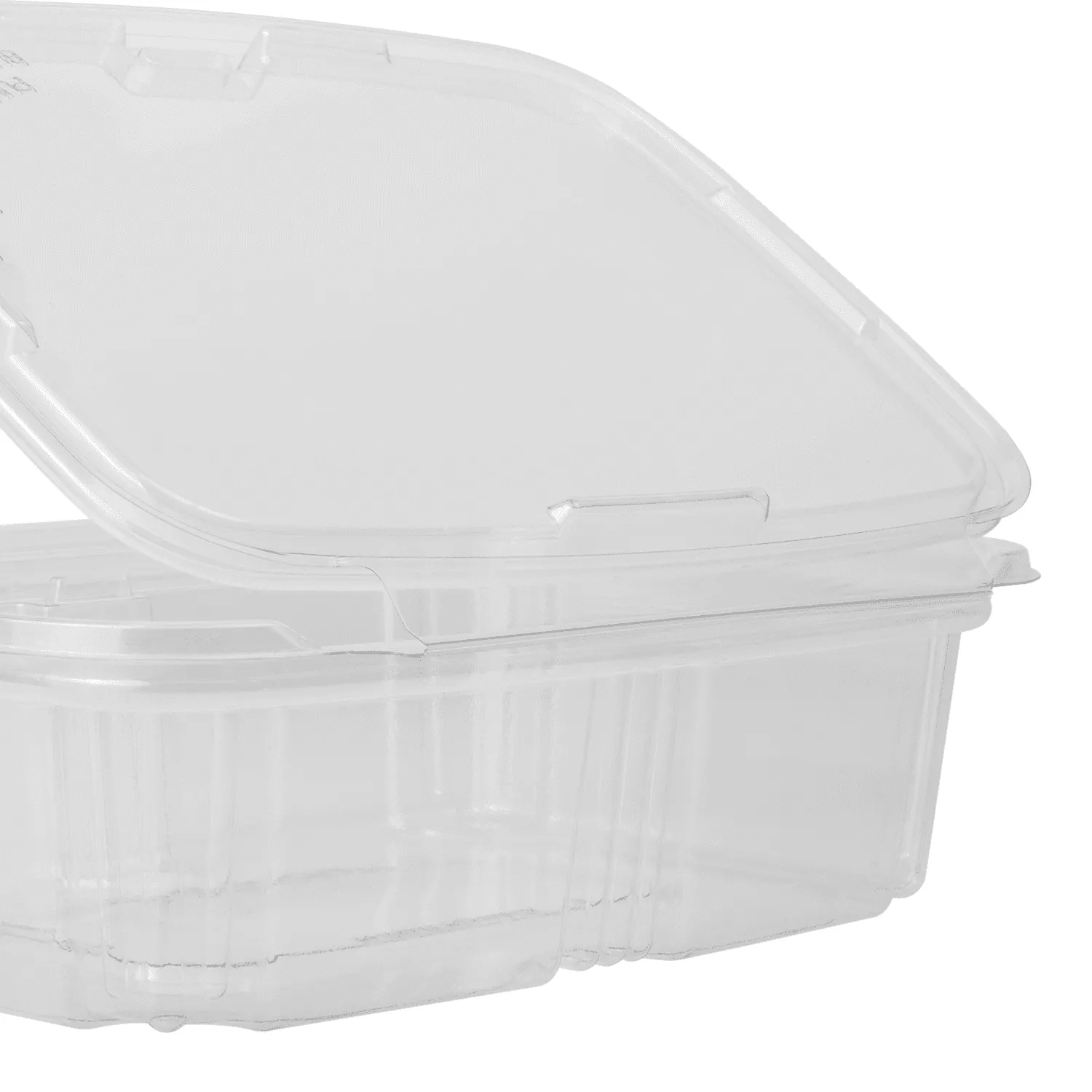 [200 sets] 24 oz PET Plastic Tamper Resistant Hinged Deli Containers with Lid