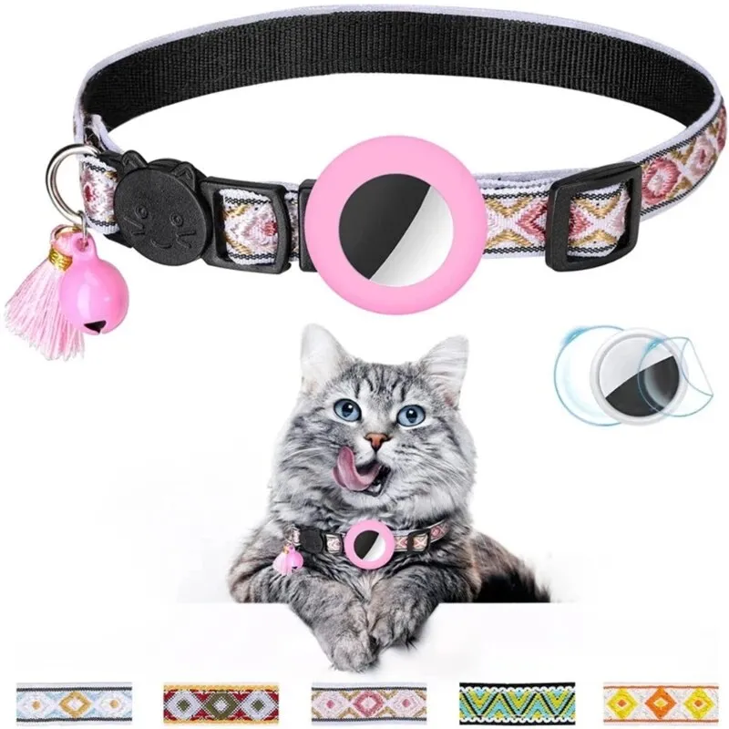 Anti-Lost Cats Collar - Breakaway Cats Collar Waterproof GPS Trackers Holder Lightweight Safety Pet Collars 0.4’’ Width