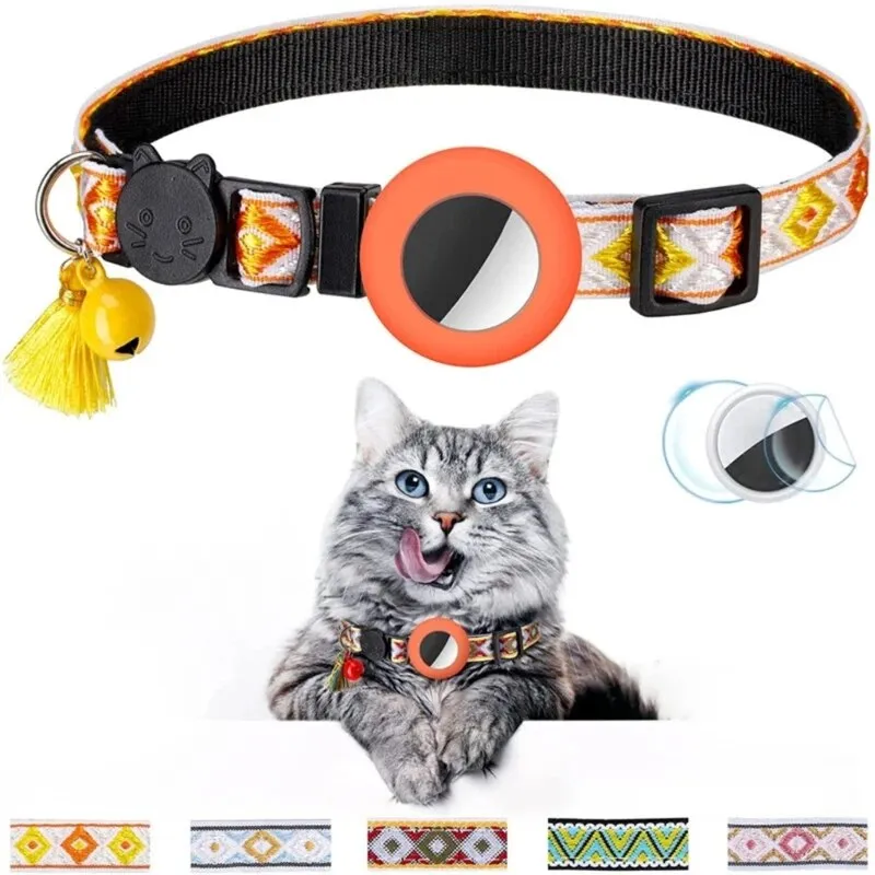 Anti-Lost Cats Collar - Breakaway Cats Collar Waterproof GPS Trackers Holder Lightweight Safety Pet Collars 0.4’’ Width