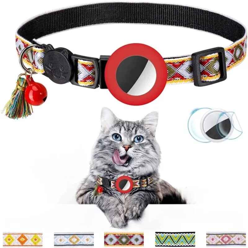 Anti-Lost Cats Collar - Breakaway Cats Collar Waterproof GPS Trackers Holder Lightweight Safety Pet Collars 0.4’’ Width