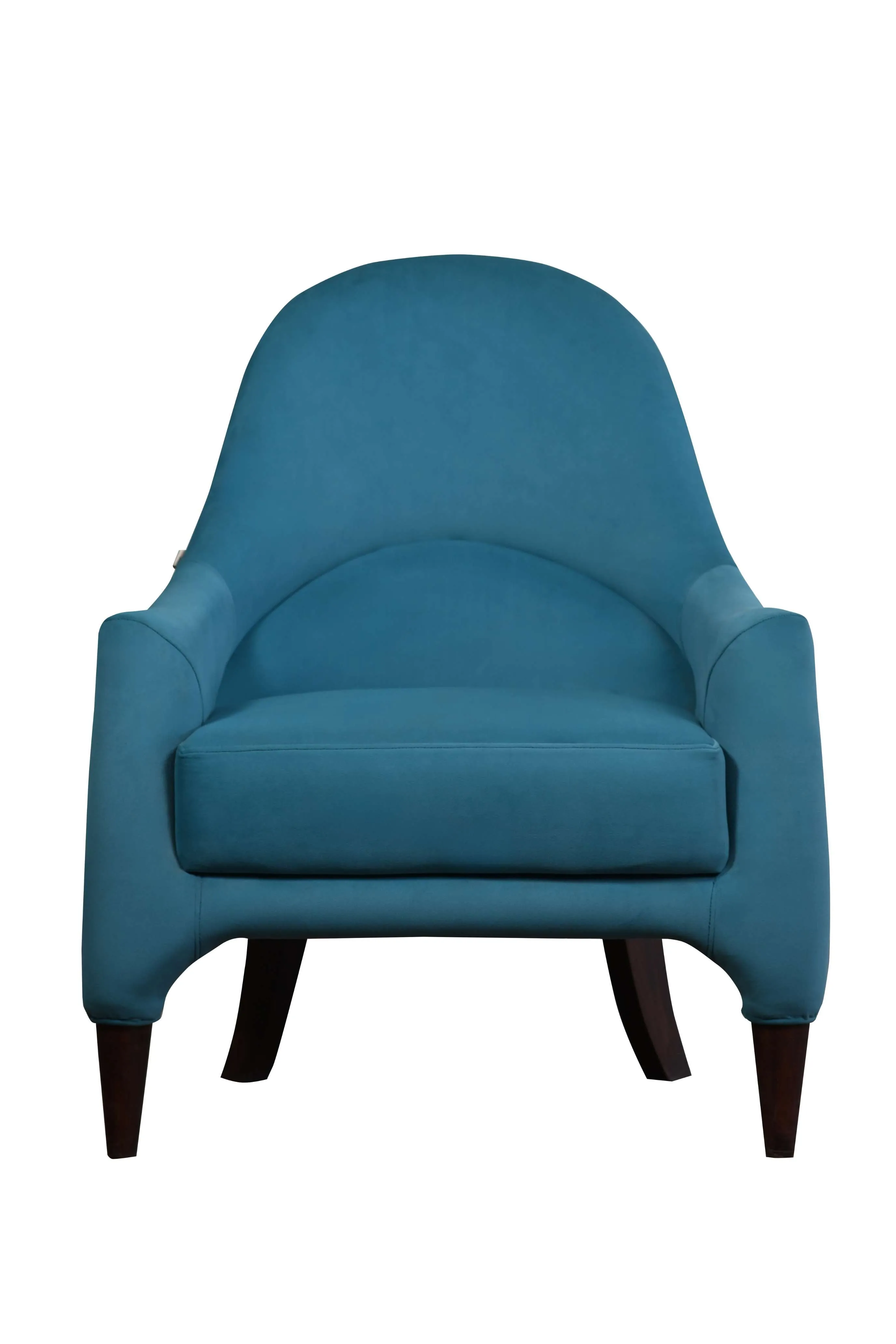 Aqua Blue Relaxing Chair With Classic Design & Polished Leg