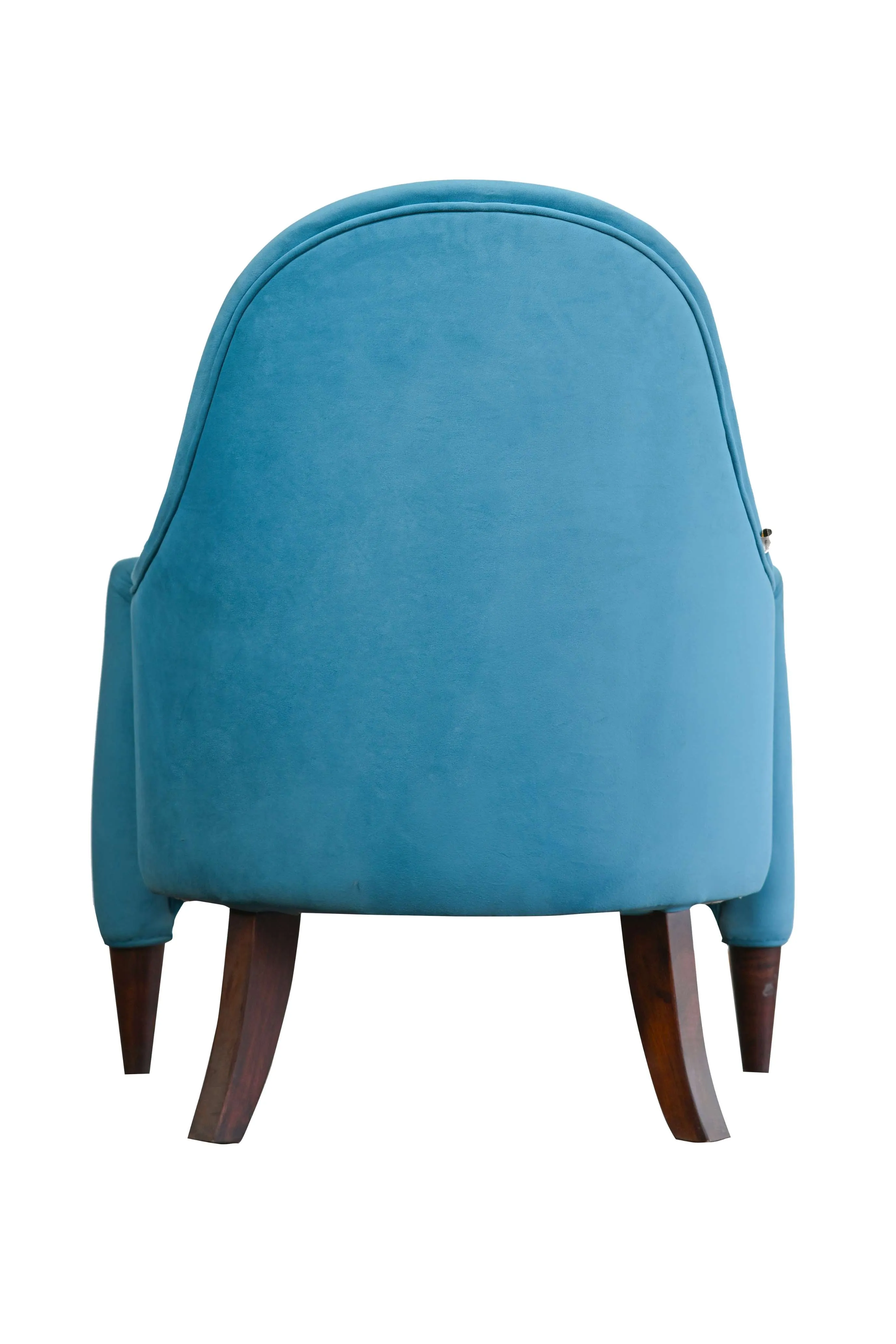 Aqua Blue Relaxing Chair With Classic Design & Polished Leg
