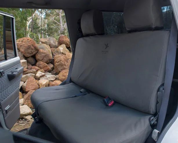Black Duck Canvas Seat Covers Suits Ford Transit Bus VJ / VM  Grey