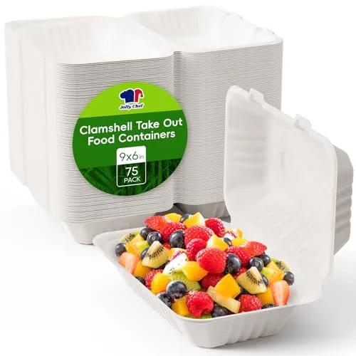 Compostable Clamshell Take Out Food Containers