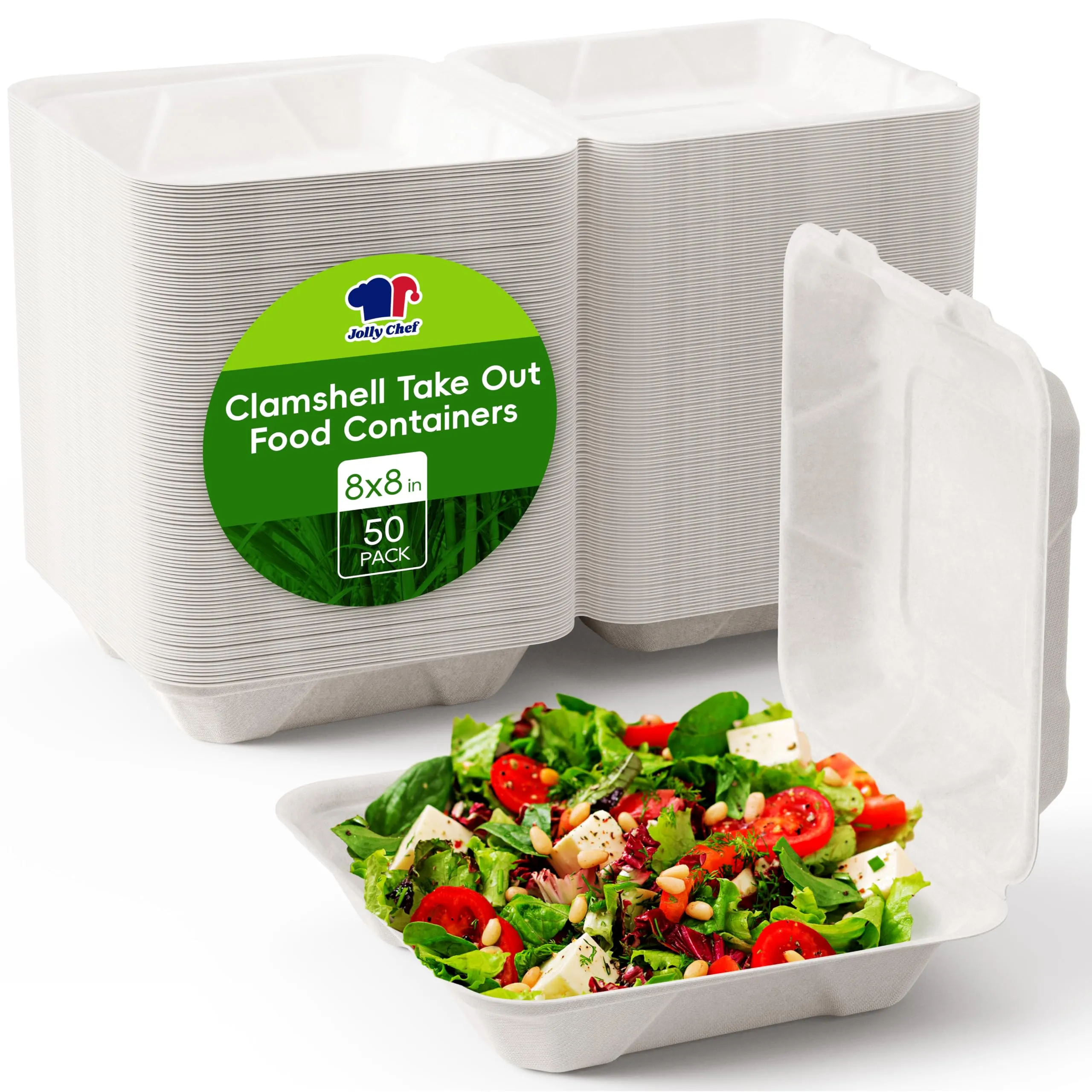 Compostable Clamshell Take Out Food Containers