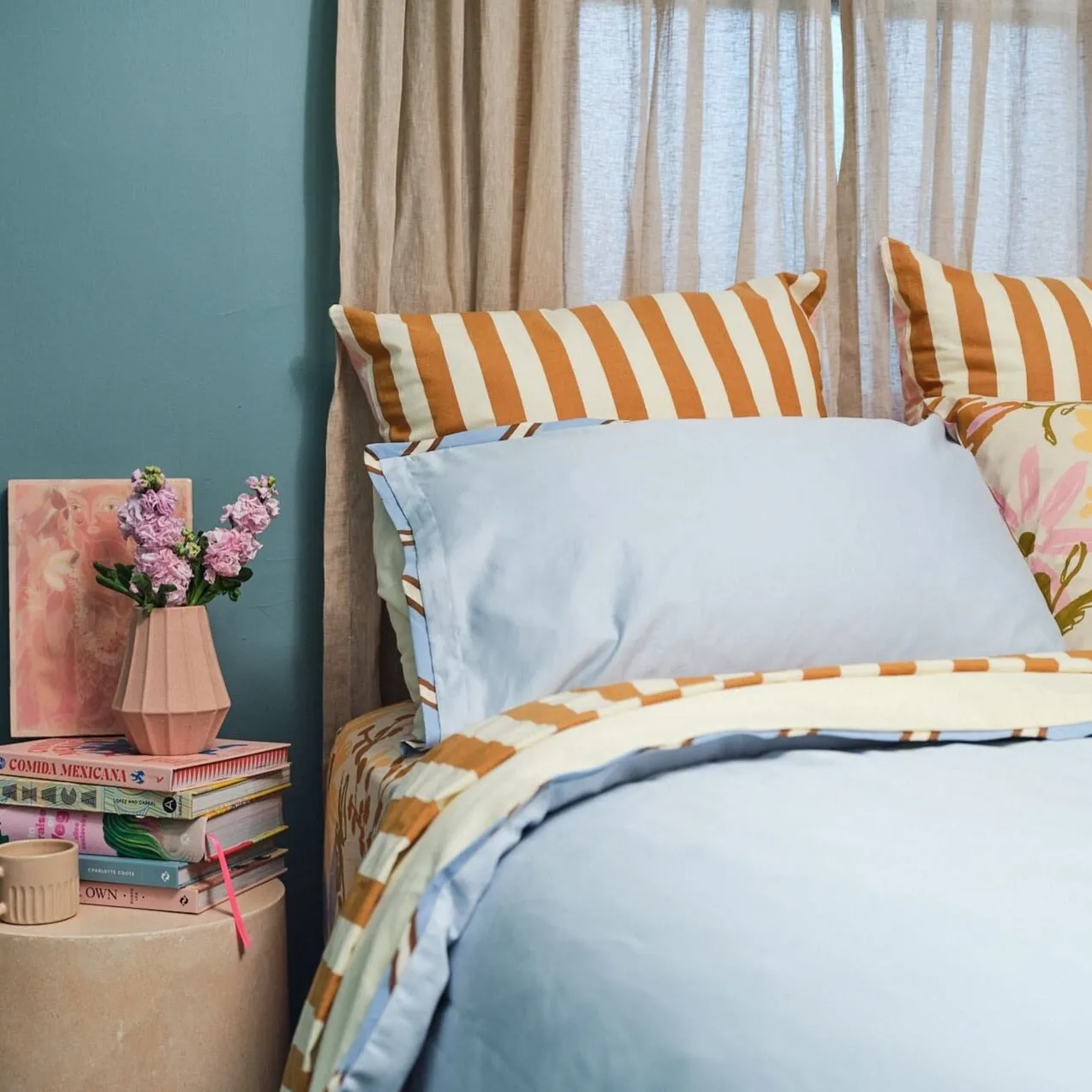 Everyday Quilt Cover Set In Vanilla Sky