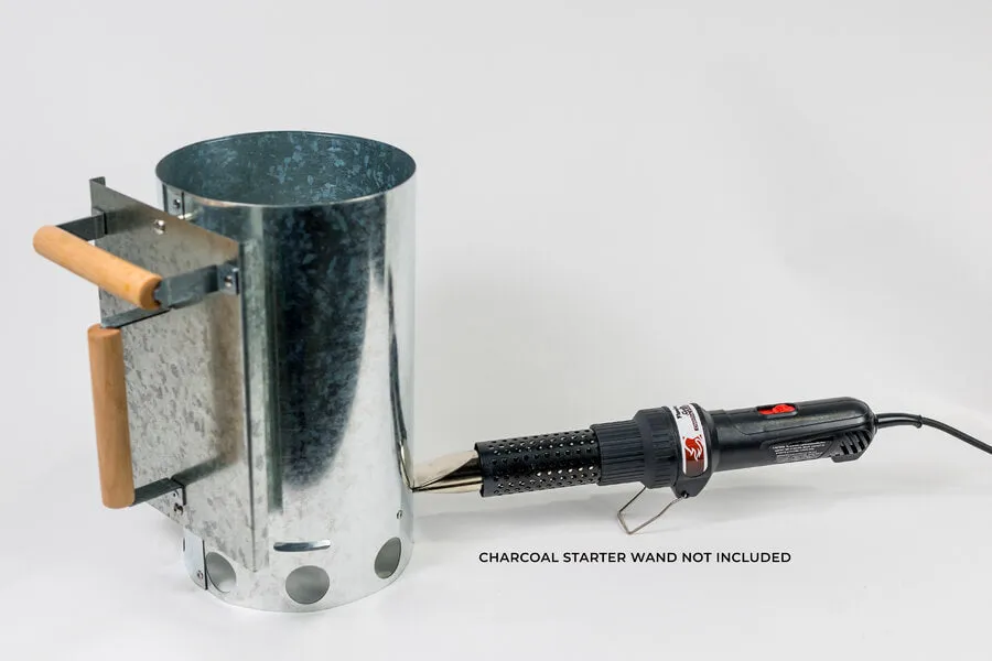 Mega Size 9L Charcoal Fire Starter Chimney - Flaming Coals