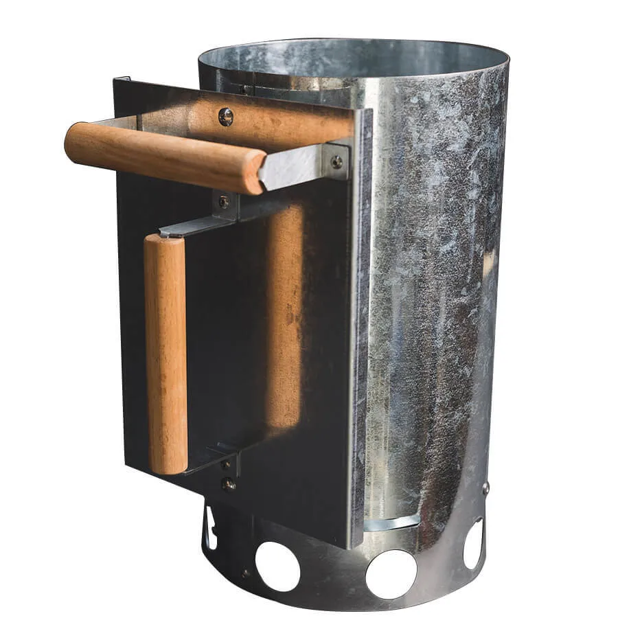Mega Size 9L Charcoal Fire Starter Chimney - Flaming Coals