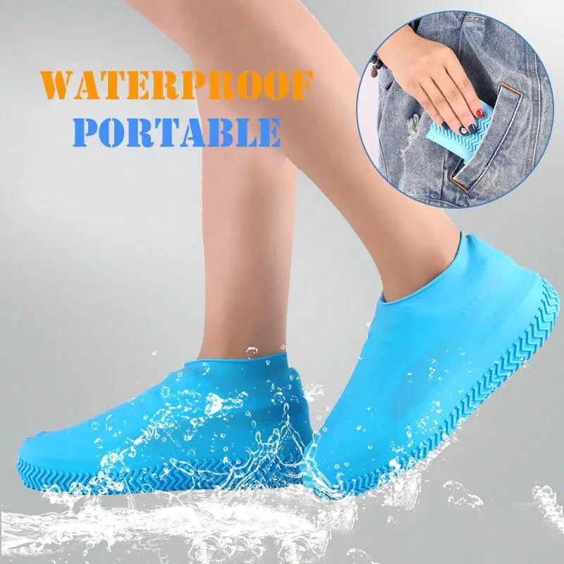 Reusable silicone Waterproof Shoe Cover -F49-8-502-Blue