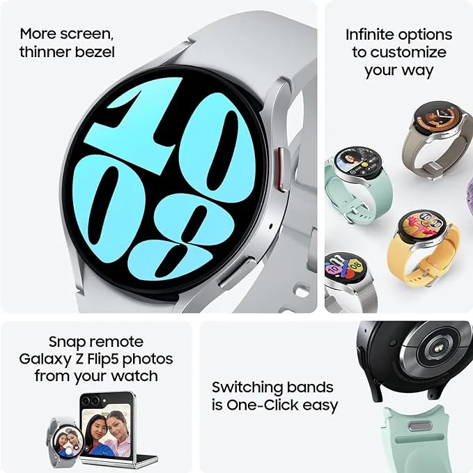 SAMSUNG Galaxy Watch 6 (40mm LTE) Graphite: Fitness Tracking, Sleep Coaching, Blood Pressure Monitoring & More!